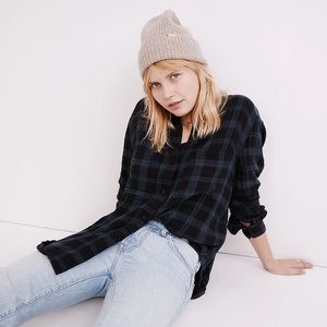 Lightspun Oversized Ex-Boyfriend Swing Shirt in Heisley Plaid